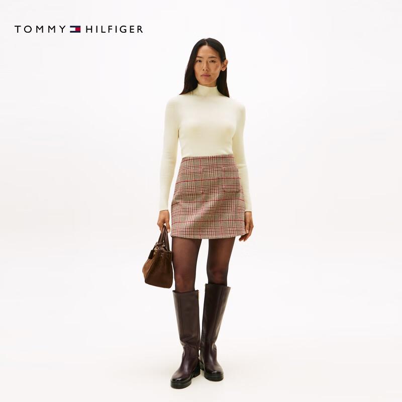 Tommy Hilfiger Women's Merino Wool Semi-High Collar Knit Sweater