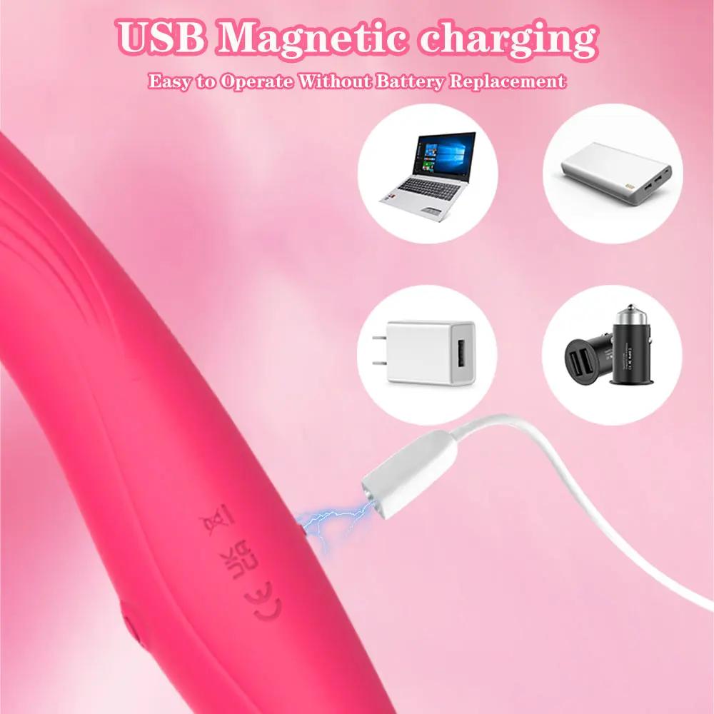 G-spot Dildo Vibrator Sex Toys Double-ended App Remote Control Strapless Realistic Silicone Dildos Adult Toys for Women Lesbian