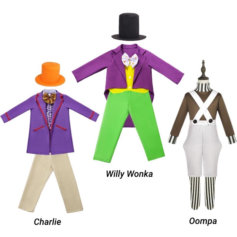 Charlie und die Schokoladenfabrik Halloween Willy Wonka Oompa Cosplay Kostüm Bühnenoutfit