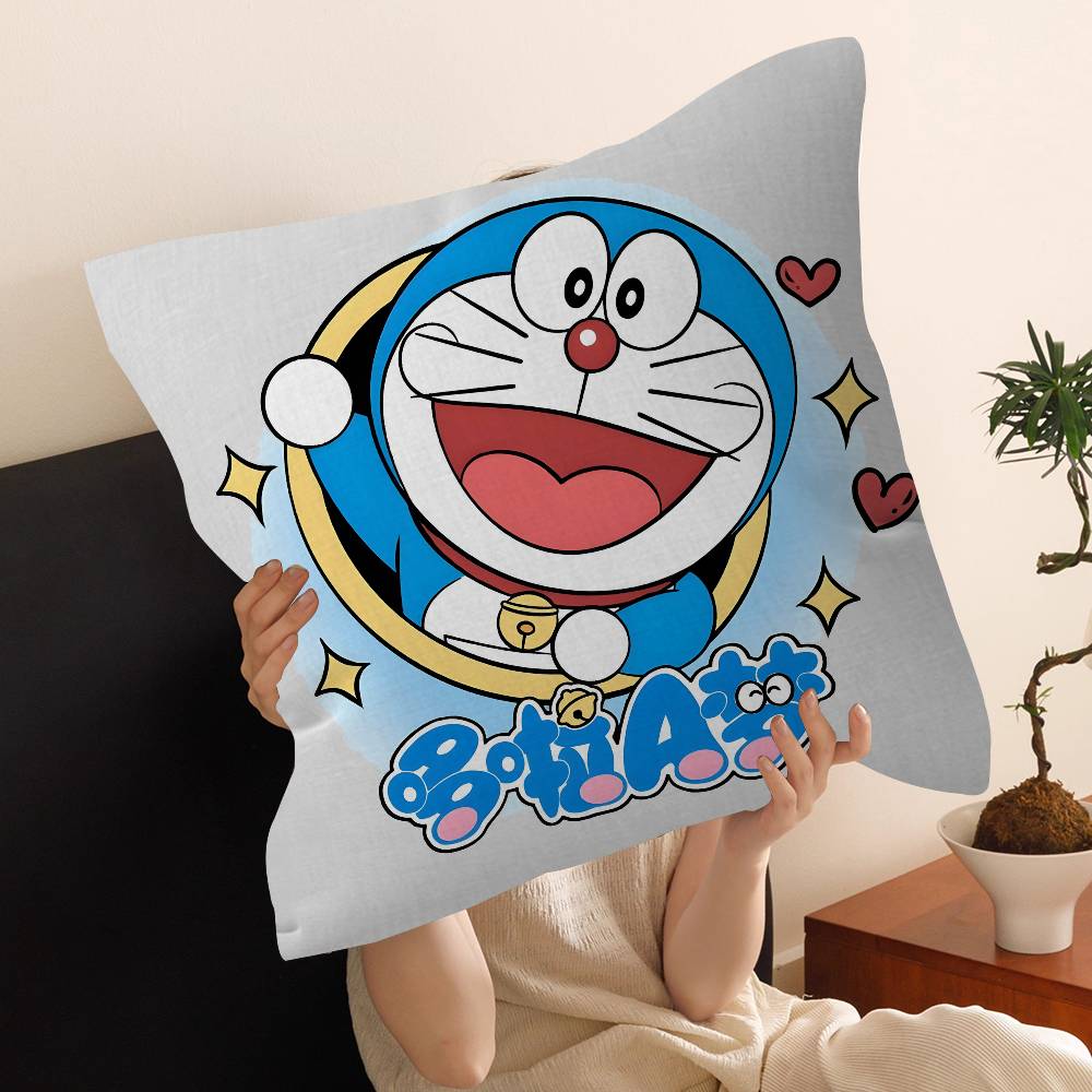 Children Anime D-Doraemon Cushion Cover Inches Farmhouse Decor Home Throw Pillow Covers for Couch Decorations