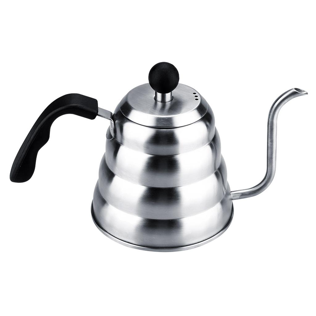1.2L 304 Stainless Steel Pour Over Coffee Gooseneck Kettle Teapot for Home Cafe