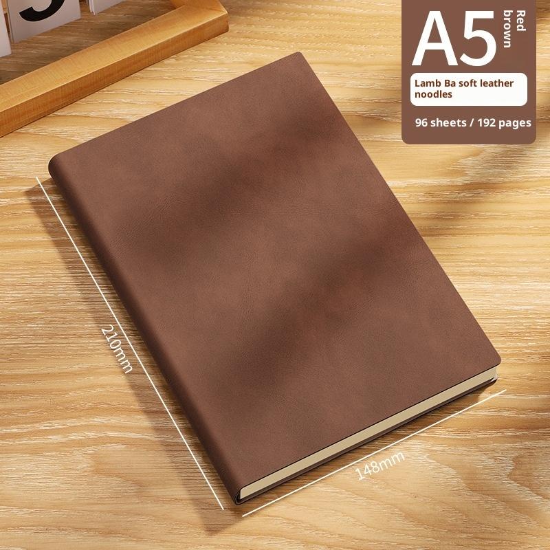 Vintage A5 Leather Notebook With Personalized Soft Cover For Business Meetings And College Life