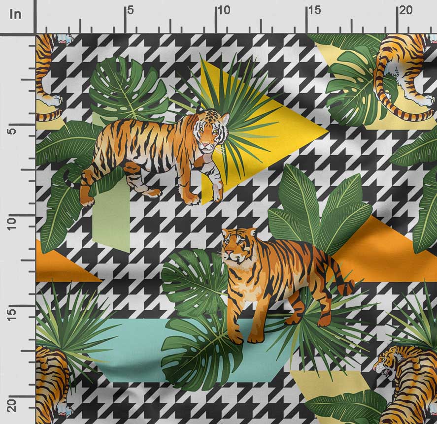 Soimoi Animals Print, Bavlna Cambric, Prošívací tkanina prodávaná The Yard 42 palců široká, bavlněná tkanina střední gramáže, Šicí potřeby,