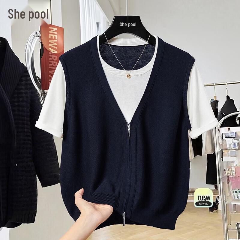 Tachi Women s Layered Knit Top S