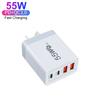 55W AU-Stecker USB-C Wandladegerät 4-Port Schnellladegerät mit PD 20W QC3.0 Ausgangsleistung für Apple für IPhone 13 14 15 Pro