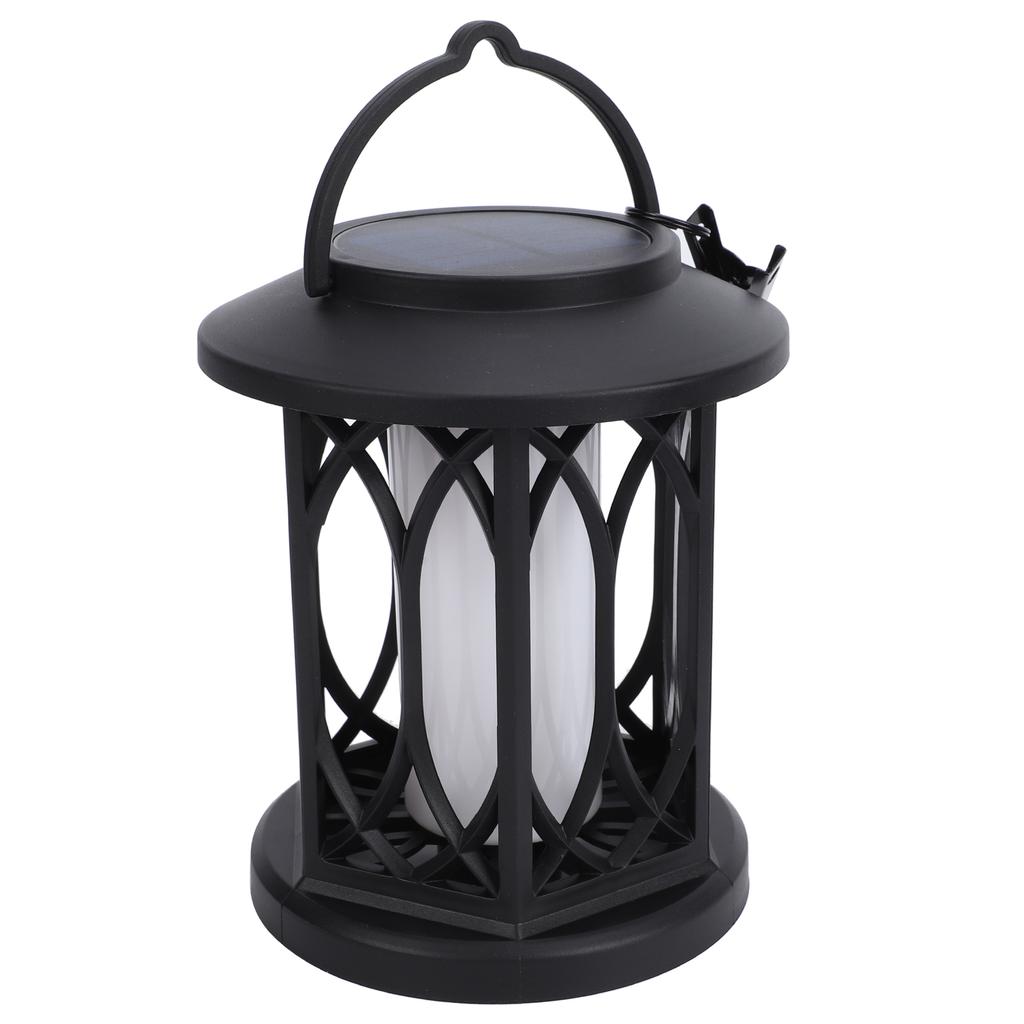 2 Pack Solar Hanging Lights, Outdoor Solar Lantern with Flickering Flame Effect, Monocrystalline Solar Panel, IP65