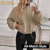 Women's Vintage Casual Solid Color Print Autumn Winter Long Sleeve Jackets & Coats