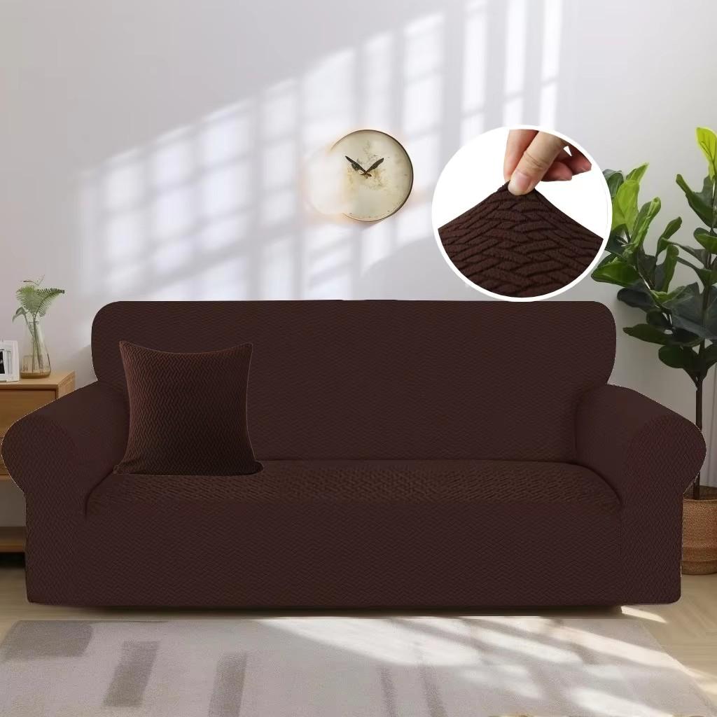 Jacquard Sofa Cover Super Soft Non-Slip Couch Slipcovers Spandex 1/2/3 Seater Protector Cover for Living Room Dogs Cats Pets Kid