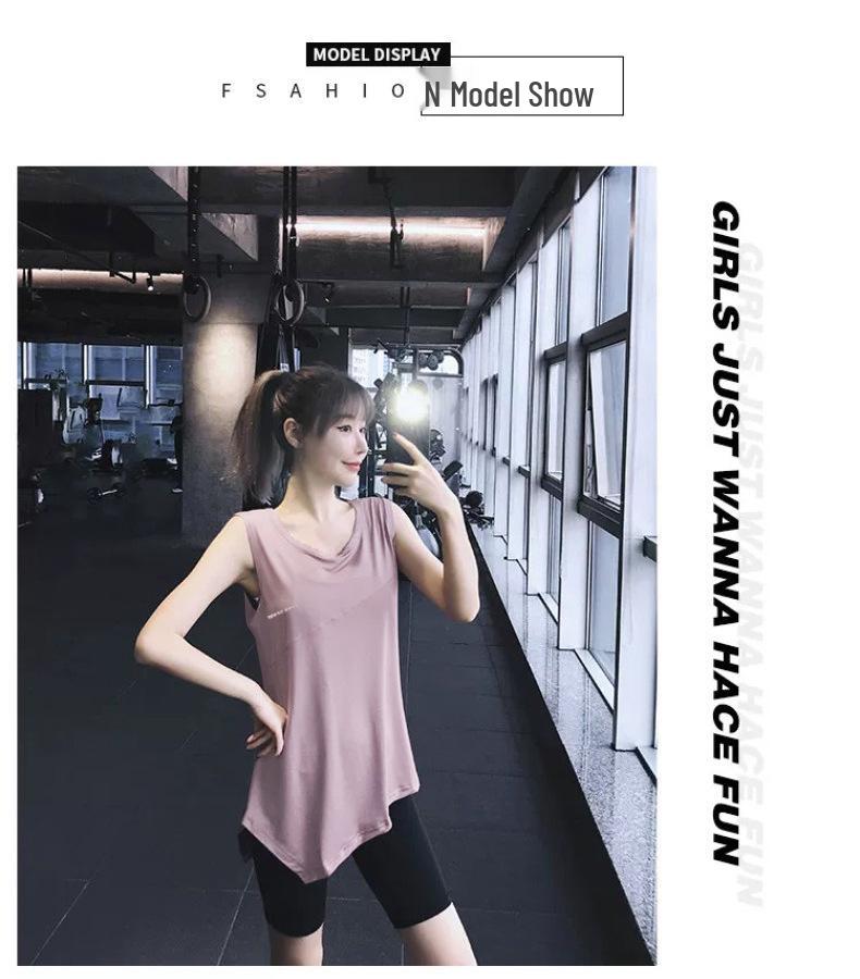 Women's Quick-Dry Ice Silk Sleeveless Sports Vest for Summer Yoga, Running, Fitness, and Training