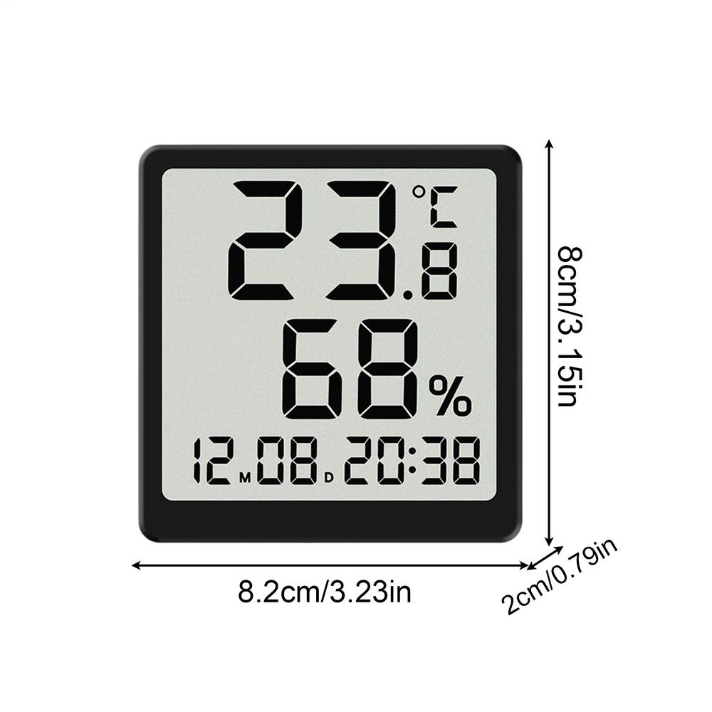 Multi-Function Indoor Wall And Desk Clock With Temperature Humidity Date Display Magnetic Mount Indoor Humidity Gauge