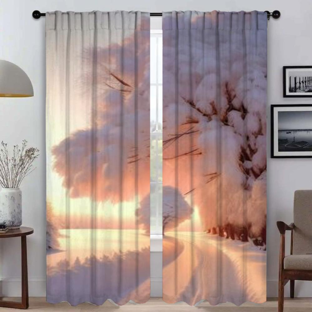 Baumvorhänge für Schlafzimmer Mückenschutzvorhänge 2 Stück Verdunkelungsvorhang Wohnzimmer Vorhang Halloween Dekoration Raumteiler