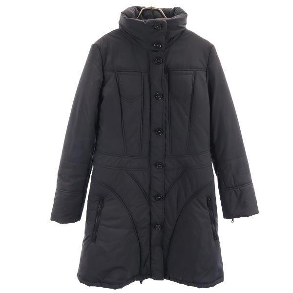 

ARMANI JEANS Пальто на ватине с длинным рукавом I 38 черный Складной капюшон Женский Б/у