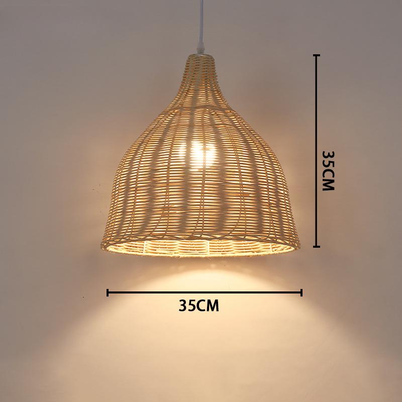 Handmade Rattan Chandelier Lampshade Bamboo Basket Lamp Shade Natural Pendant Lamp for Room Hotel Home Decor Lighting Fixtures