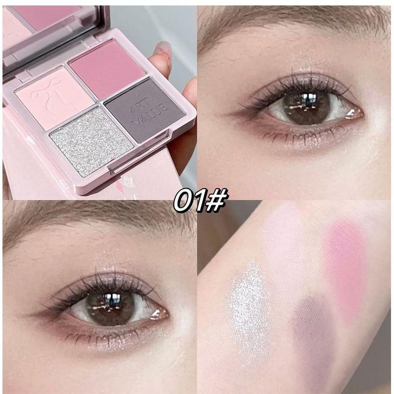 Art Value - Butterfly Pact Series 4-Color Eyeshadow Palette - 6 Types