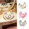 Small Item Organizer Angel Wing Jewelry Tray 3D Printed Heart Ring Holder Zoned Storage Dish Trinket Bowl for Rings Earrings Necklaces Gift Girls