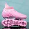 Fashion Men Football Boots Long Spikes High Ankle Soccer Shoes AG/TF Kids Outdoor Grass Cleats Soccer Boots Training Sport Football Shoes