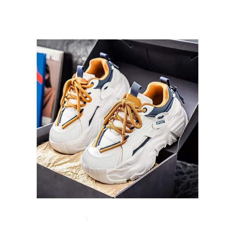 Men S Breathable Thick Sole Dad Sneakers Casual Sports Height Increasing