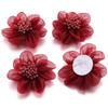 4pcs 5cm Organza Artificial Flowers Colorful Fabric Flowers With Stamens For DIY Wedding Party Home Clothing Headwear Decoration