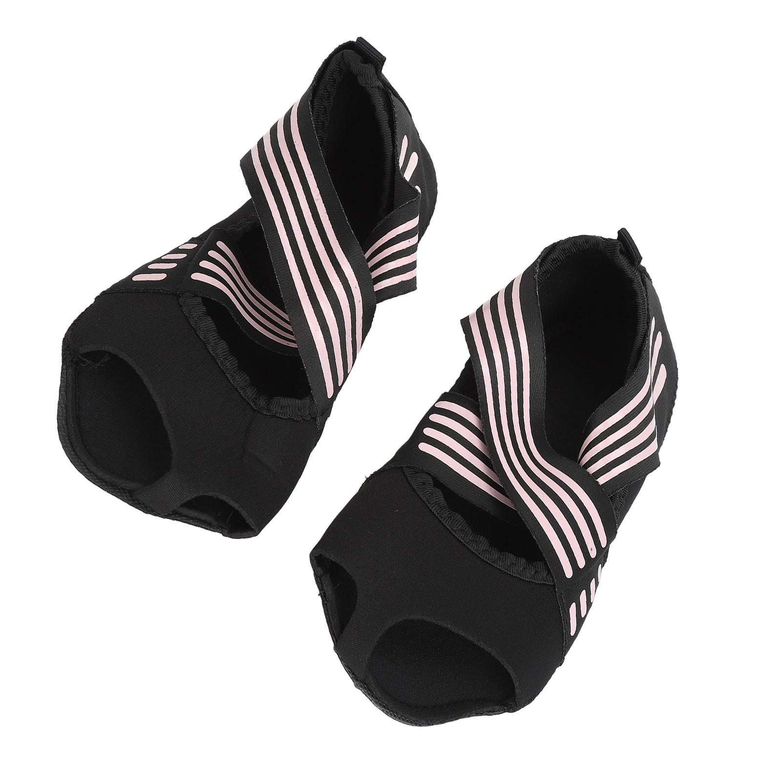 

1 пара носков для йоги без пальцев, противоскользящие, с мягкой подошвой, легкие, для пилатеса, балета, тренировок у станка для