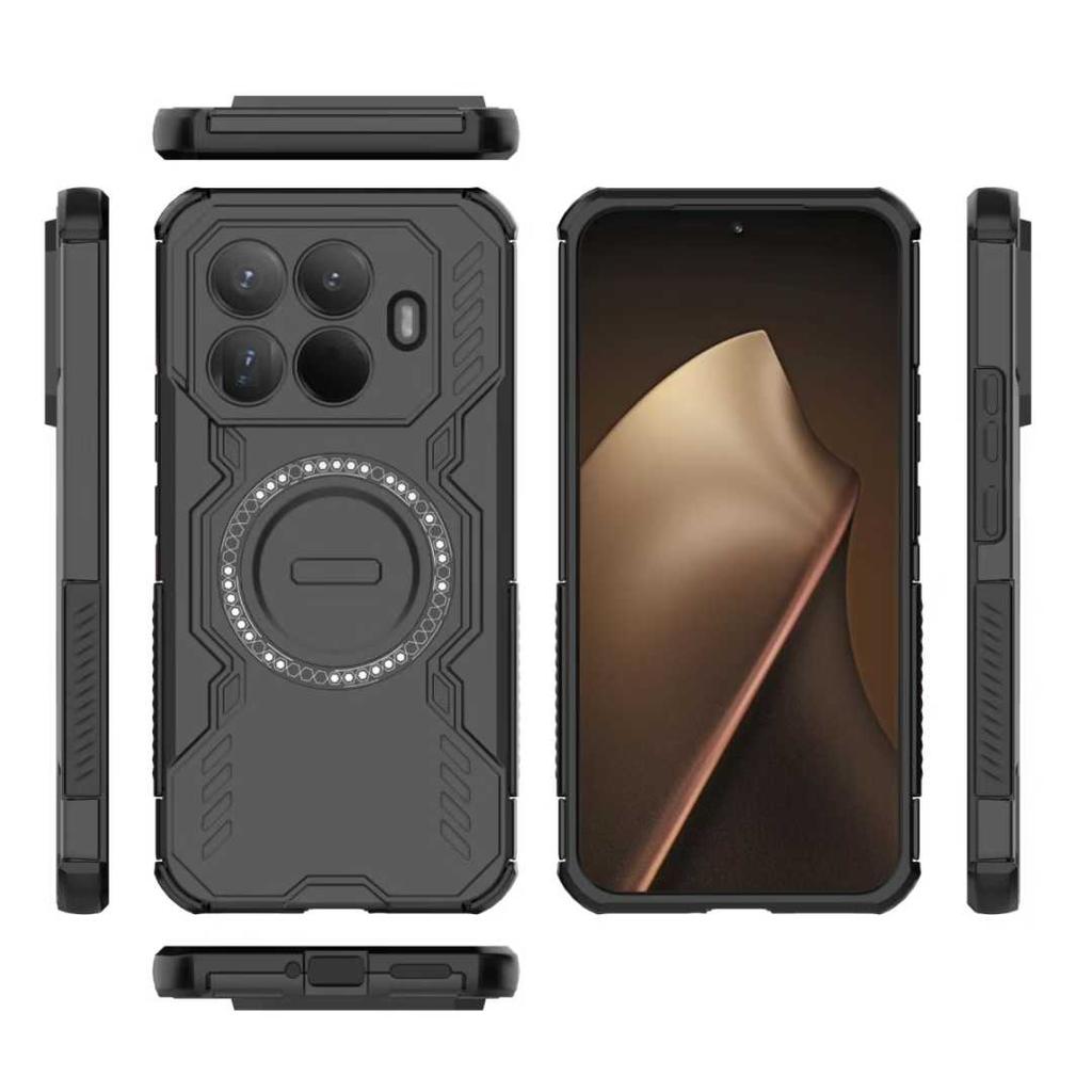 Wytrzymałe etui ochronne Rugged Armor na tył do Xiaomi 15T Pro 17 ProMax Redmi Note 15 Pro Plus 15 15C Magnetyczne etui na telefon z ładowaniem bezprzewodowym