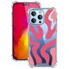 For iPhone 16 Pro Case Colorful Wave Pattern Printing Soft TPU+PC Phone Cover