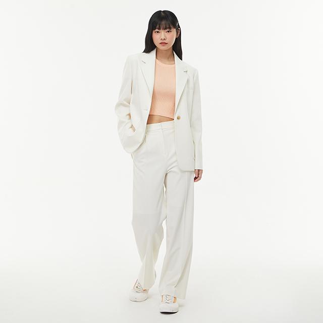 LAP (Set-Bottoms) One-Pleat Straight Fit Pants Aq1Wp263