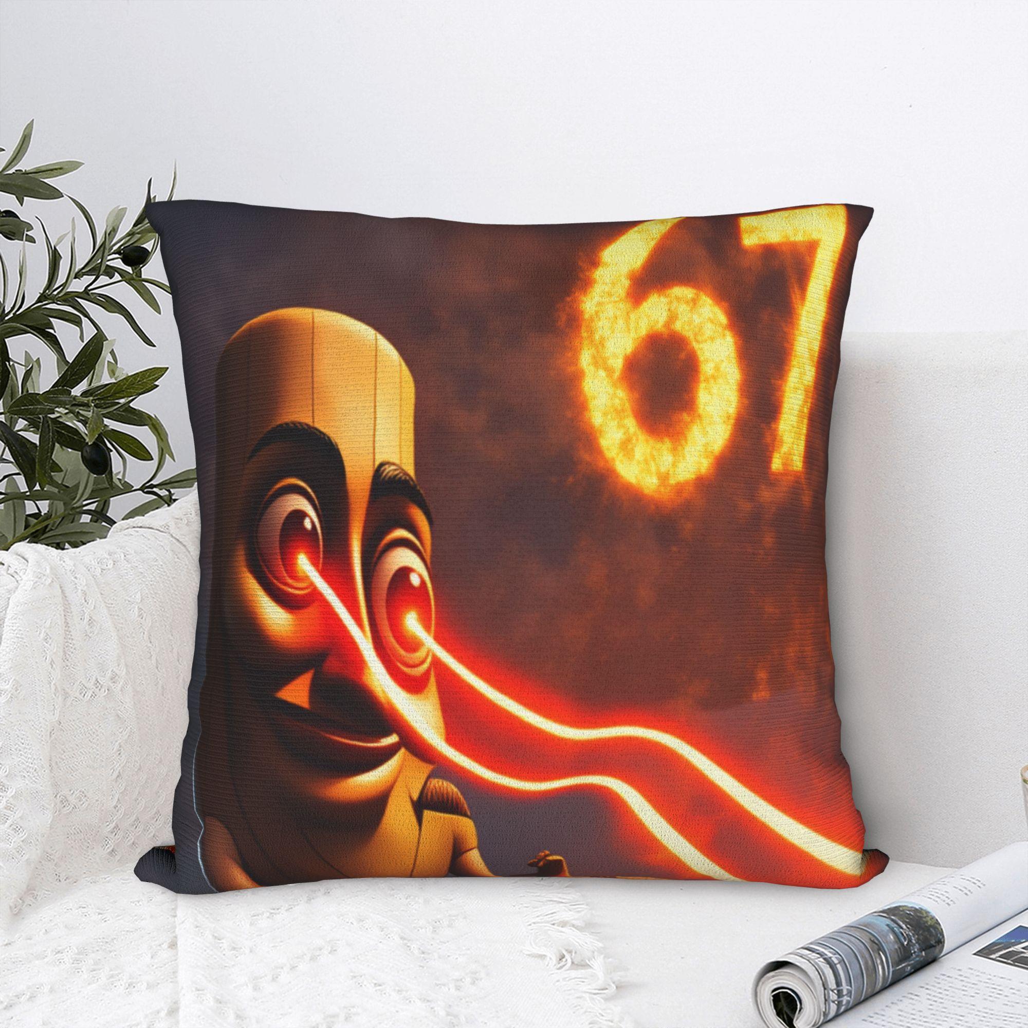 Fine Glasses Unisex Tung Tung Sahur Italian Pillowcases Kawaii Pillow Case For Sofa Bedroom Home Decor Comfy Pillow Cover