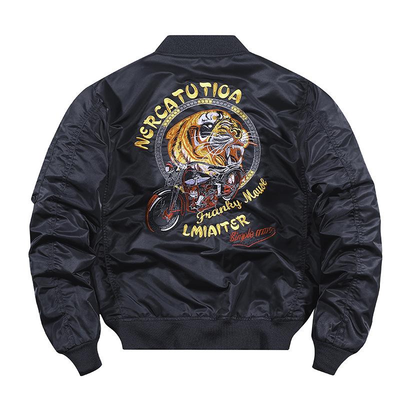 Cotton Jacket Embroidered Jacket Bomber Jacket Men's Flight Jacket