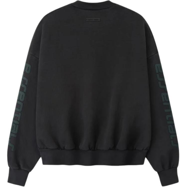 Fear of God Essentials Los Angeles Heavy Fleece Cropped Sweatshirt 'Vintage Black' Men's 192HO256893F