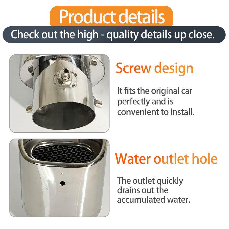 Stainless Steel Muffler Tailpipe for Citroen C3-XR/Venucia T70/Zotye T600