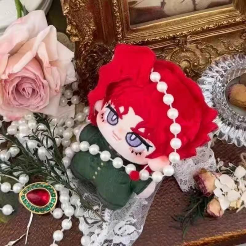 10cm Mini JoJo's Bizarre Adventure Plush Doll Pendant Cute Kakyoin Noriaki Stuffed Doll Printed Toys Fans Birthday Gift Collect