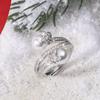European and American Women's Fashion Design Butterfly Pearl Open Ring