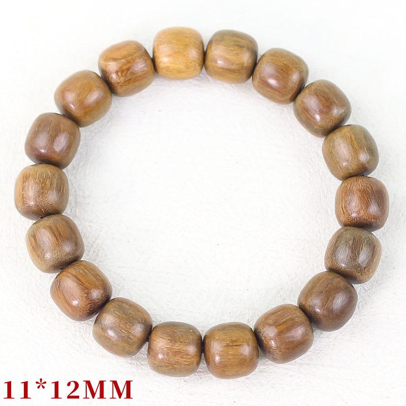 Personalisiertes Armband für Paare aus grünem Sandelholz: Einzelkreis Buddhistische Perlen für Männer und Frauen