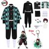 Anime Kamado Tanjirou Cosplay Kostuum Demon Slayer Halloween Cosplay Kostuum Voor Kinderen Voor Volwassenen Cadeaus