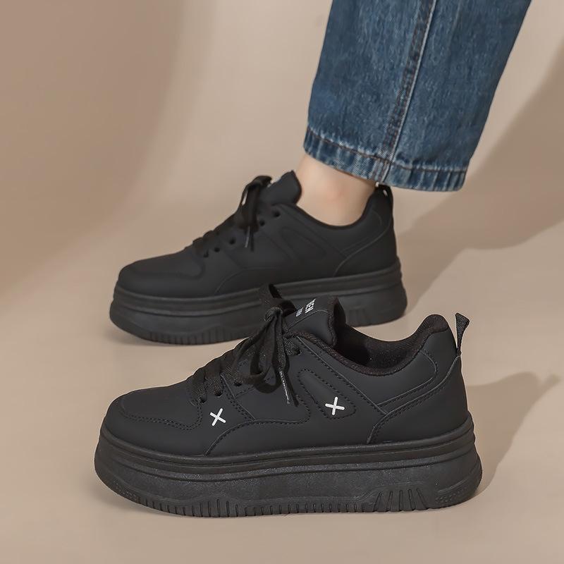 

Platform white shoes women s spring new breathable versatile shoes fashion sports and leisure women s shoes skateboard shoes 6 40