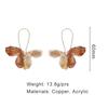 Long Drop Acrylic Flower Hoop Earrings For Women Fashion Zircon Trendy New Style Holiday Accessories Romantic Gifts MQF169