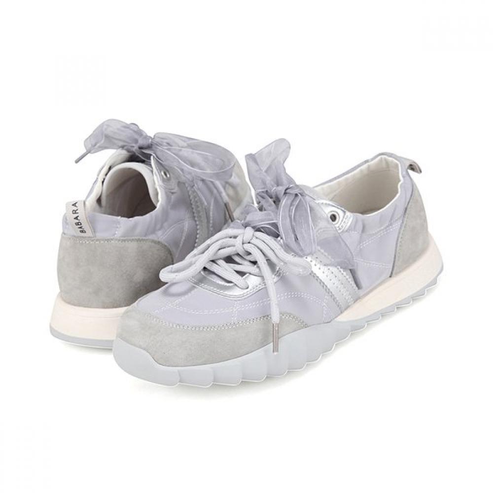 Barbara Leather Spirit Shoelace 2.5cm Women S SneakerS Bbj171gy