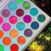 24 Color Glow In The Dark Glitter Eyeshadow Palette Neon Eye Shadow Luminous Eye Shadow Palette