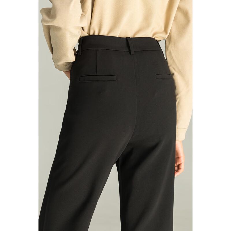 Mengshuya Women's High-Waist Slimming Knit Bootcut Trousers