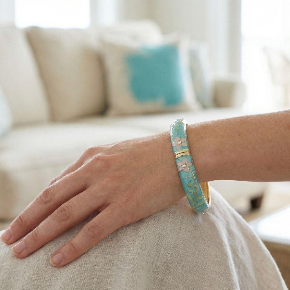 Traditional Vintage Cloisonne Bangle Colorful Women's Hand Bracelet Jewelry Gifts