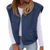 Women Sherpa Fleece Vest Open Front Sleeveless Crop Jacket with Pockets Casual Warm Gilet Outerwear
