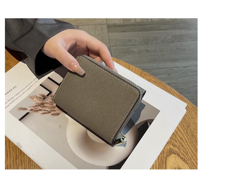 2025 Stilren Damplånbok i Kort Äkta Läder - Stor Kapacitet Multi-Kort Nötskinn Myntfack