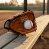 Baseball Glove PU Leather Fielding Deep Pocket Athletic Gear 10.5 Brown W Ball