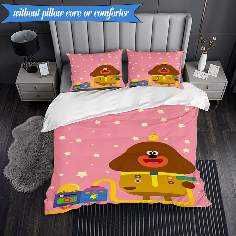 Cute Du-ggee Adventure 3pcs K-pop music group Bedding set,Ideal for Bedroom, Dormitory,Including Duvet Cover And 2pcs Pillowcases,Fan gifts
