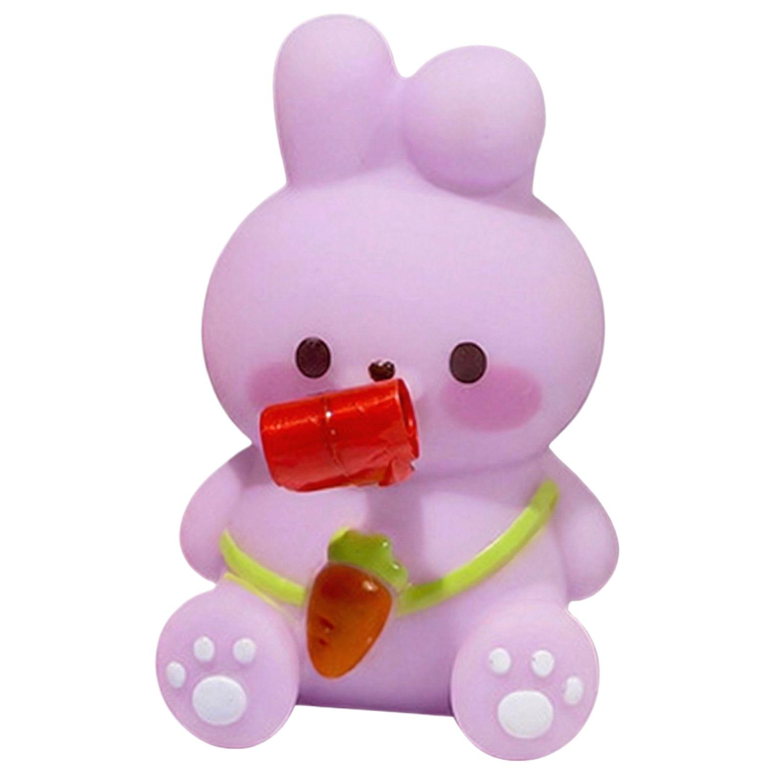 Tongue-rolling Bunny Squeezeable Stress-relieving Toy, Easter Squeezeable Tongue-sticking Sound Toy фиолетовый
