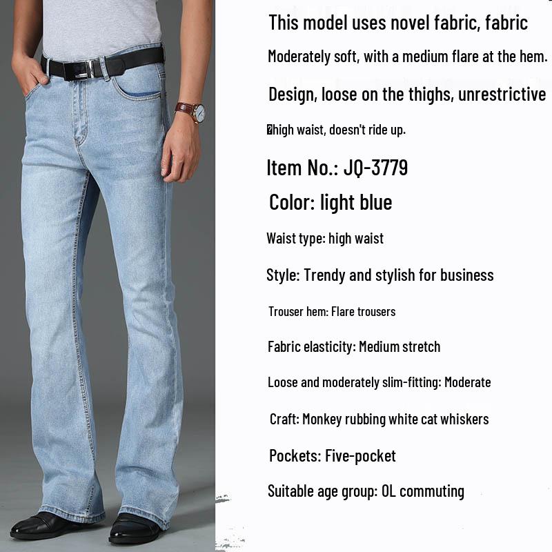 Damskie Jeansy Dzwony z Wysokim Stanem, Elastyczne, Szerokie Nogawki