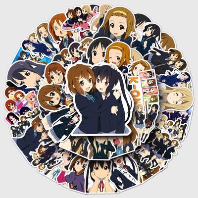 K-ON! Piiriülene grafiti jaapani koomiksite isetegemise kleebiste komplekt: Telefon, pagas, veekindel.