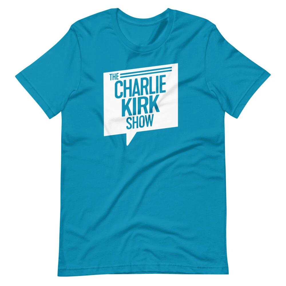 The CHARLIE KIRK Show Podcast Short-Sleeve Unisex 100% Cotton T-shirt Mens Tees Top 4XL