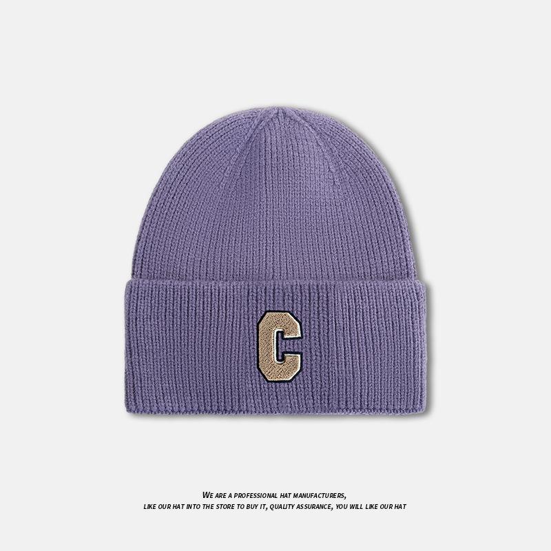 

Осенне-зимние шапки для женщин Ins Индивидуальность Простая Универсальная Шерстяная шапка Подчеркивающая лицо Маленькая Холодная шапка Теплая Шапка с носком Вязаная шапка Elastic (55-60CM)