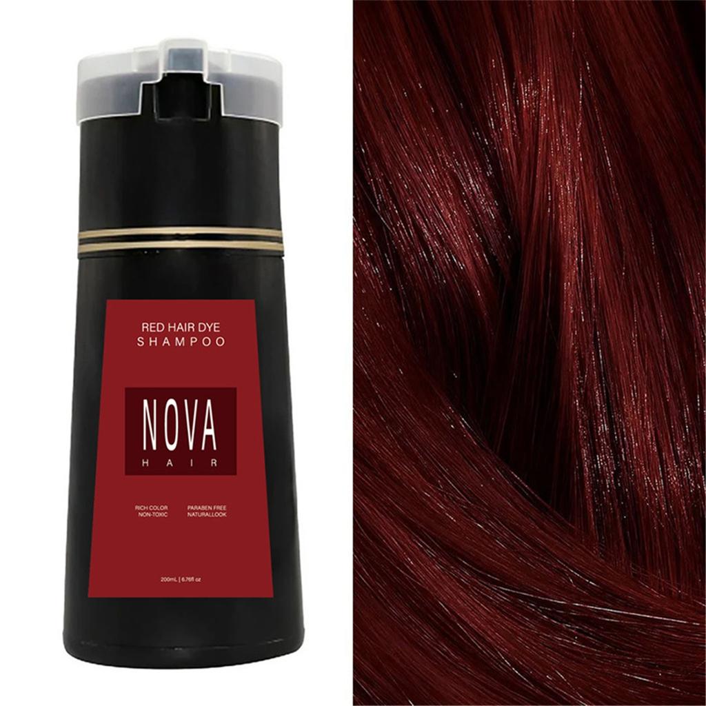 New Red/brown/black Hair Dye Shampoo Gentle Non Damaging To Hair Easy To Cover White Hair Natural Long-lasting Color Development